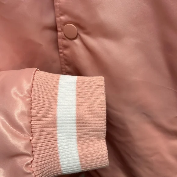 Starter Chicago Bulls Jacket Pink Satin NBA Bomber - Picture 6 of 7